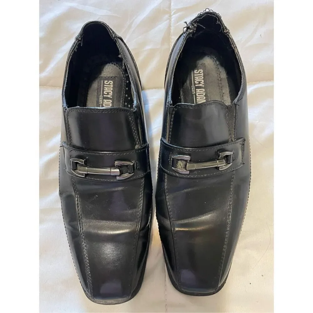 Stacy Adams Young Mans Leather Dress Shoes size 4 M